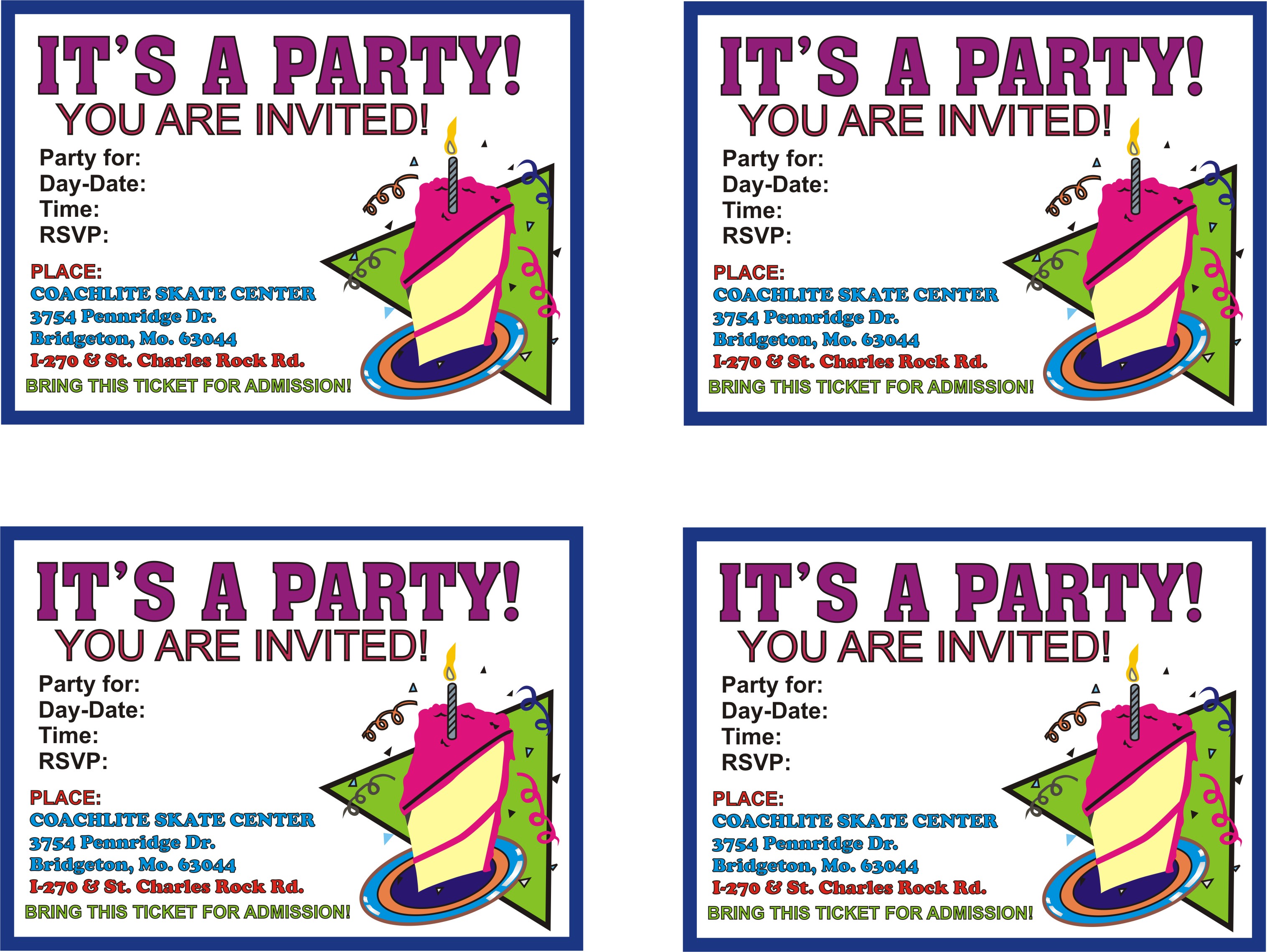 Free Printable Party Flyers Invitations